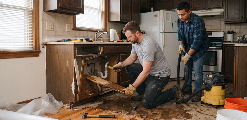 Repairing Water Damaged MDF Cabinets in The Colony