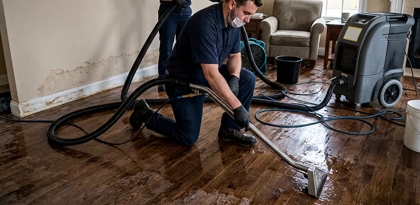Hardwood Floor Water Extraction in The Colony